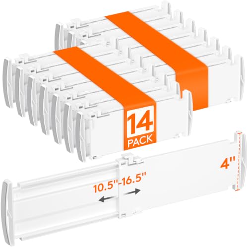 14 Pack 4" High Drawer Divider (4"H, 10.5-16.5"L)