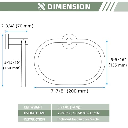 Oval Towel Ring Brushed Nickel (Oval - Brushed Nickel)
