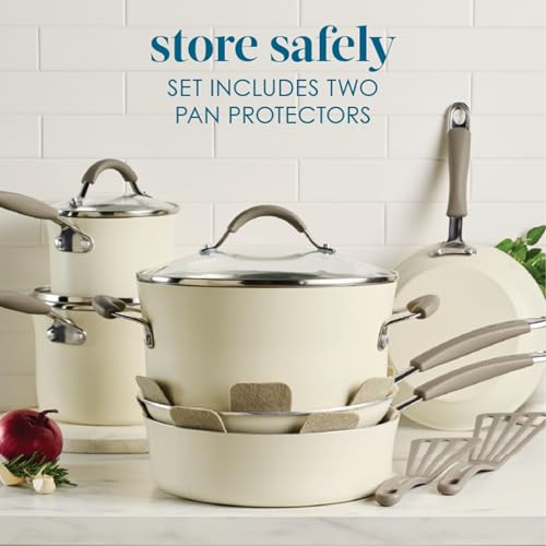 Cucina Ceramic Nonstick Cookware Pots and Pans Set (Almond / 13 Piece Ceramic)