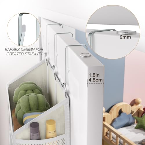 Over the Door Organizer Over the Door Shoe Organizer with 5 Front & 10 Mesh Side Pockets (Beige)