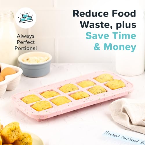 2 Tbsp Silicone Freezer Molds with Lids (2-Pack / Cotton Candy)
