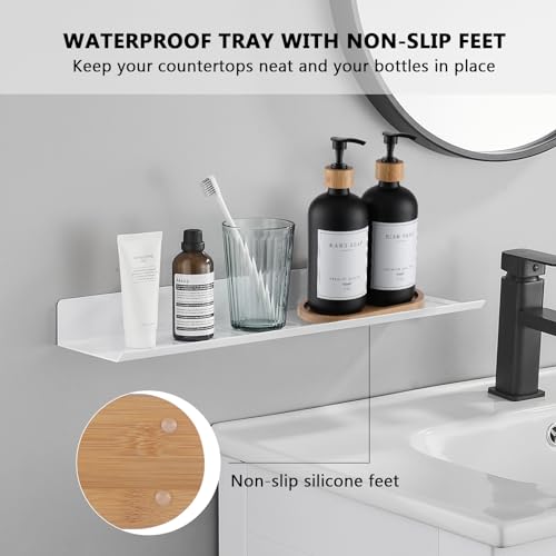 Black Glass Soap Dispenser (Black Bottle + 14 Labels + Funnel + Tray)