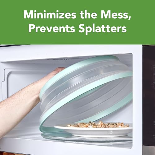 Large Microwave Splatter Cover Blue Haze 13 inch Collapsible Silicone Splatter Cover for Extra Large Microwaves (Blue Haze / Large (13 inch))
