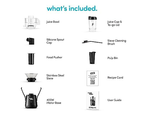 Mini Juicer Countertop Space (With Cup / Black)