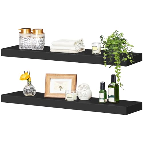 Floating Shelves for Wall (Black / 31.5 Inches)
