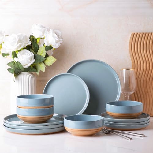 Dinnerware Sets for 6 (Stone Blue / Service For 6(18Pcs))