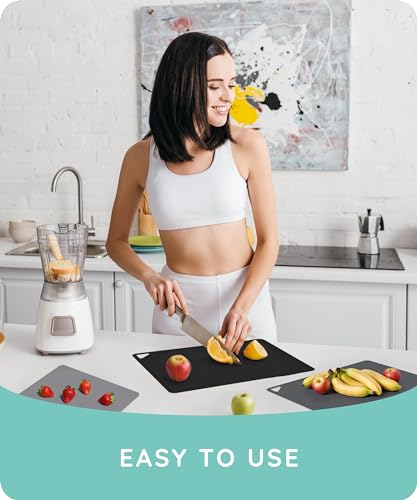 Cutting Board Alternative for Kitchen (Graphite / Charcoal / Gray / 15"L x 12"W)