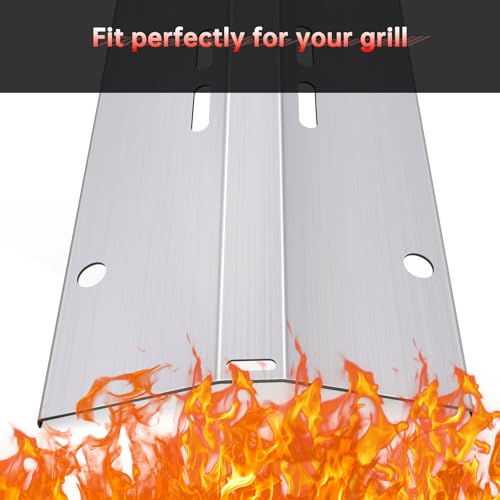 BBQ Grill Grates Replacement for Cuisinart Gas Grill CGG (Silver 7MM + heat plates)