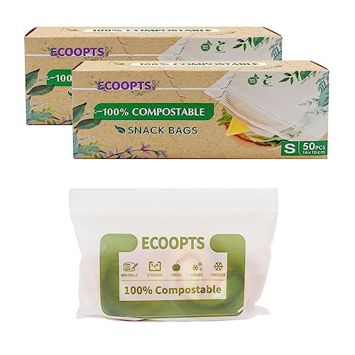 100% Compostable Snack Zip Bag