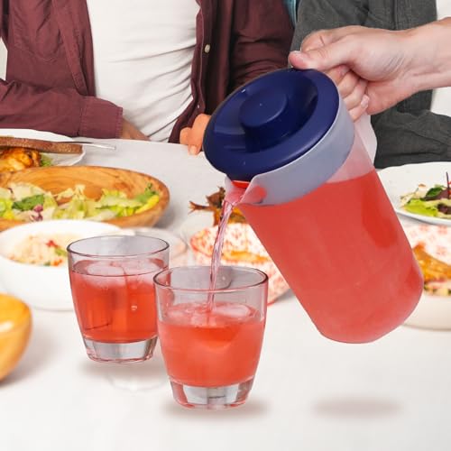 Water Pitcher with Lid 1 Gallon Pitcher BPA Free & Phthalate Free (Navy)