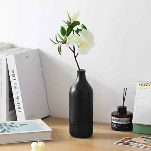 20 Oz Ceramic Olive Oil Dispenser Bottle (20 Ounces / Black)