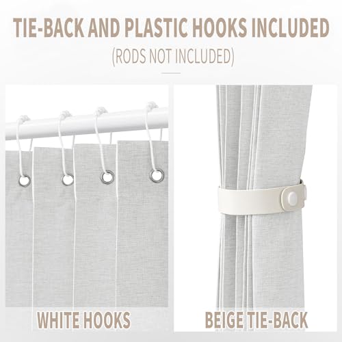 Accordion Door Curtains for Closet (Stone White / 39"W x 78"L (Pack of 1))