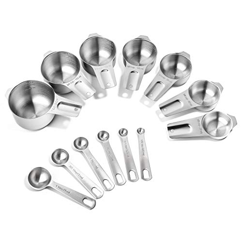 13pc Stainless Steel Measuring Spoon & Cup Set