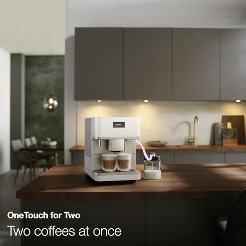 CM 6360 MilkPerfection Fully Automatic Coffee & Espresso Machine (Lotus White & Clean Steel Metallic)
