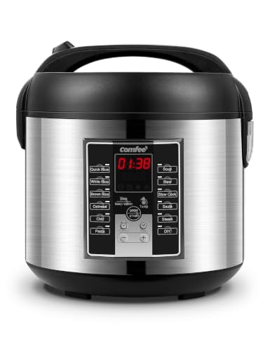 Rice Cooker with 6 Functions (10 Cups Uncooked_14 Presets Premium)