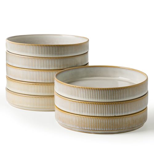 Star 7.5" Pasta Bowls Set of 8 (Cappuccino White / 8 pcs)