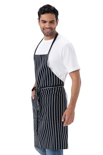 Unisex Chef Apron (Chalk Stripe, 2 Pack)