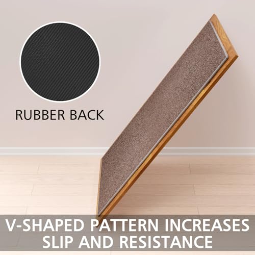 Kitchen Mat Set of 2 PCS (Velvet-brown / 17.3"x47"+17.3"x30" (Set of 2))
