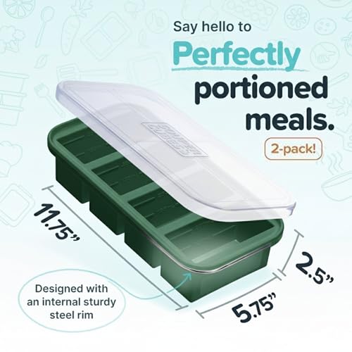 1 Cup Silicone Freezer Mold with Lid (Kale / 1-Pack)