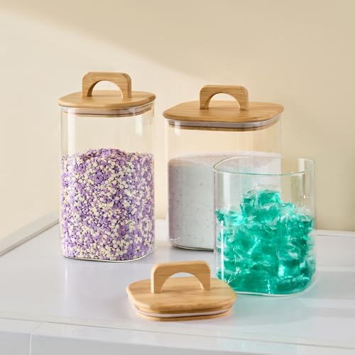 Sweejar 3 qt Glass Jars for Laundry Room Organization (3qt(0.75gal) 1pcs)