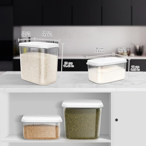 Airtight Rice Storage Container (White / 12L-1pack)