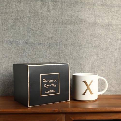 Monogram Ceramic Mugs (gold-X)