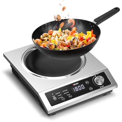 Commercial Induction Cooktop (1800W Concave Cooktop with Wok)