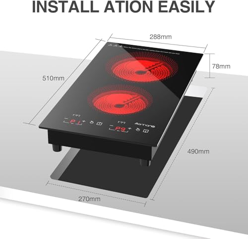 12" Electric Cooktop 2 Burner