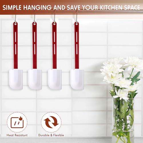 8 Pcs Commercial Rubber Spatula Heat Resistant (14 Inch)