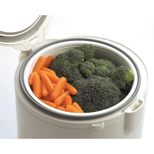 JAZ-A18U-FH 10-Cup (Uncooked) Rice Cooker and Warmer with Steam Basket, Floral White (10-Cup)
