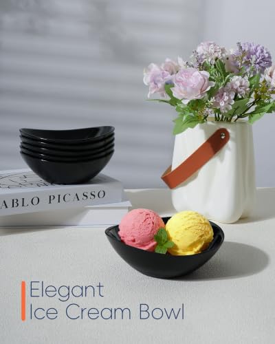 12 OZ Ice Cream Bowl Set of 6 (Black / 12 OZ - Ice Cream Bowls)