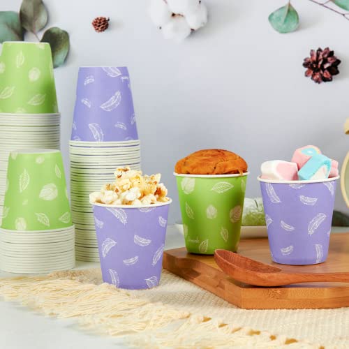 5 oz Paper Cups (5OZ-purple&green)