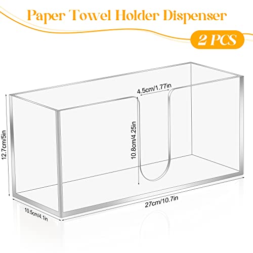 2Pack Acrylic Countertop Paper Towel Dispenser (2 Count)