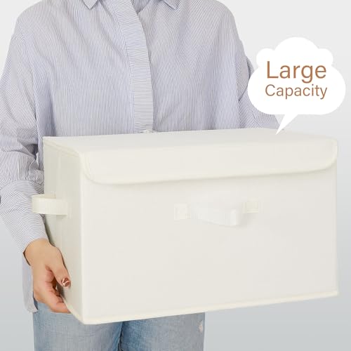 Memory Keepsake Storage Box (Ivory White / Large-2 Pack)