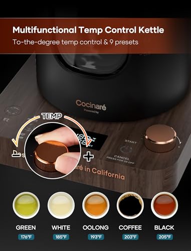 Electric Tea Kettle with Infuser (Wood)