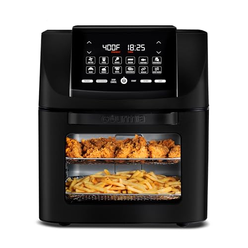 Air Fryer 14 Qt Rotisserie Oven with Window (Black)