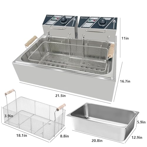 Commercial Deep Fryer with Basket for Restaurant or Home Use (83)