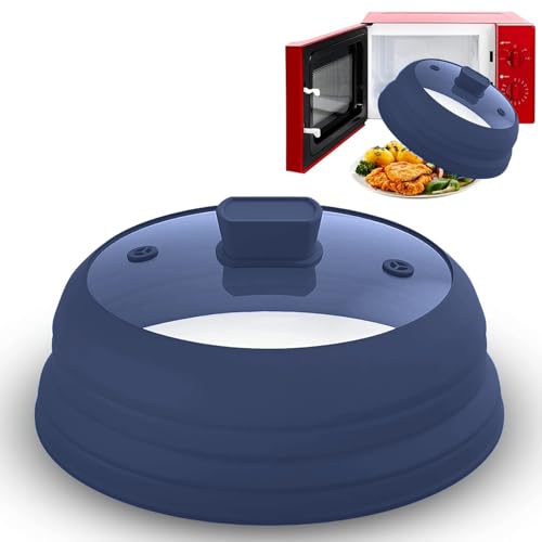 Microwave Splatter Cover Glass 11.8 Inch (BLUE DARK)