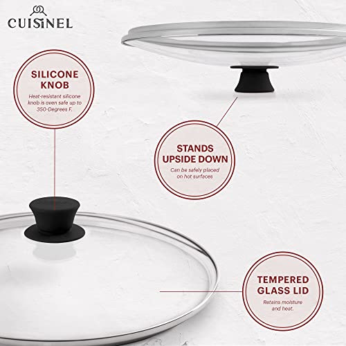 Glass Lid 12" (12" Round / Black Knob)