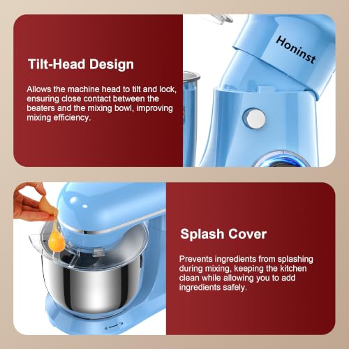 4QT Electric Stand Mixer (Light Blue)