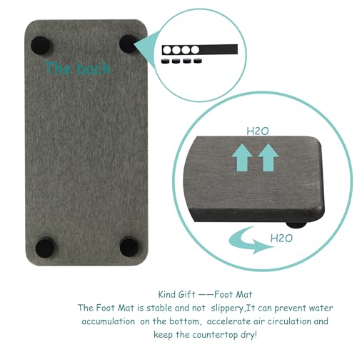 2Pcs Stone Soap Trays Water Absorbing Diatomite Coaster (Dark Gray / 6.3" x 3.2")
