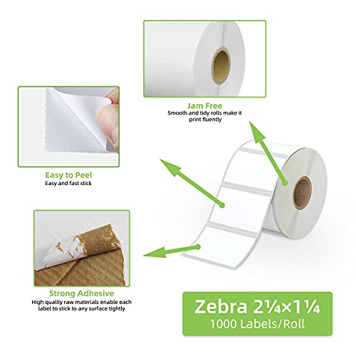 2.25" x 1.25" Direct Thermal Labels (2.25" x 1.25" / 12 Rolls)