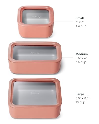 3 Piece Glass Food Storage Container Set (Perracotta / Food Storage Set (3x))