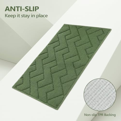 Kitchen Runner Rug (Green / 20"x48"+20"x48")