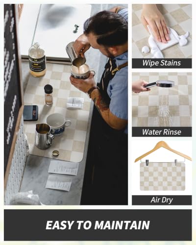 Dish Drying Mat for Kitchen Counter (Buffalo Beige / 12"x19")