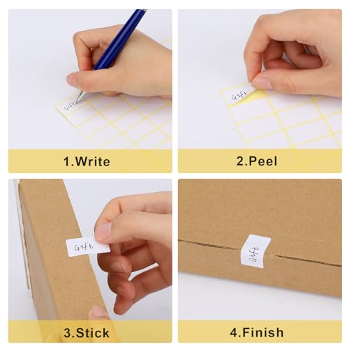1620 Pcs File Folder Labels 0.6 x 1 Inch Blank Name Labels White Labels Stickers Writable Food Labels for Jars Boxes Envelopes School Office Kitchen (1620 Count)