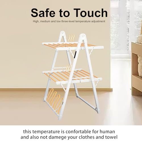 Heated Clothes Drying Rack Foldable Timer Shoes Socks