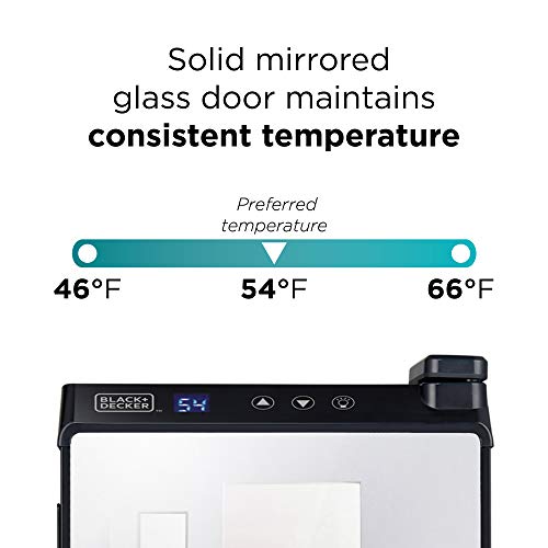 6 Bottle Thermoelectric Wine Chiller (6 Bottles / Mirrored Glass Door)