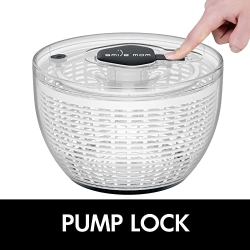 Salad Spinner Large Lettuce Spinner Kitchen Gadgets (6.3QT / White)