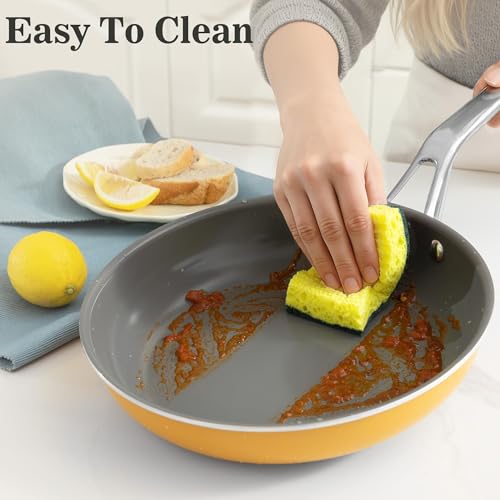 7 Piece Ceramic Cookware Set (Yellow / 7pc set)